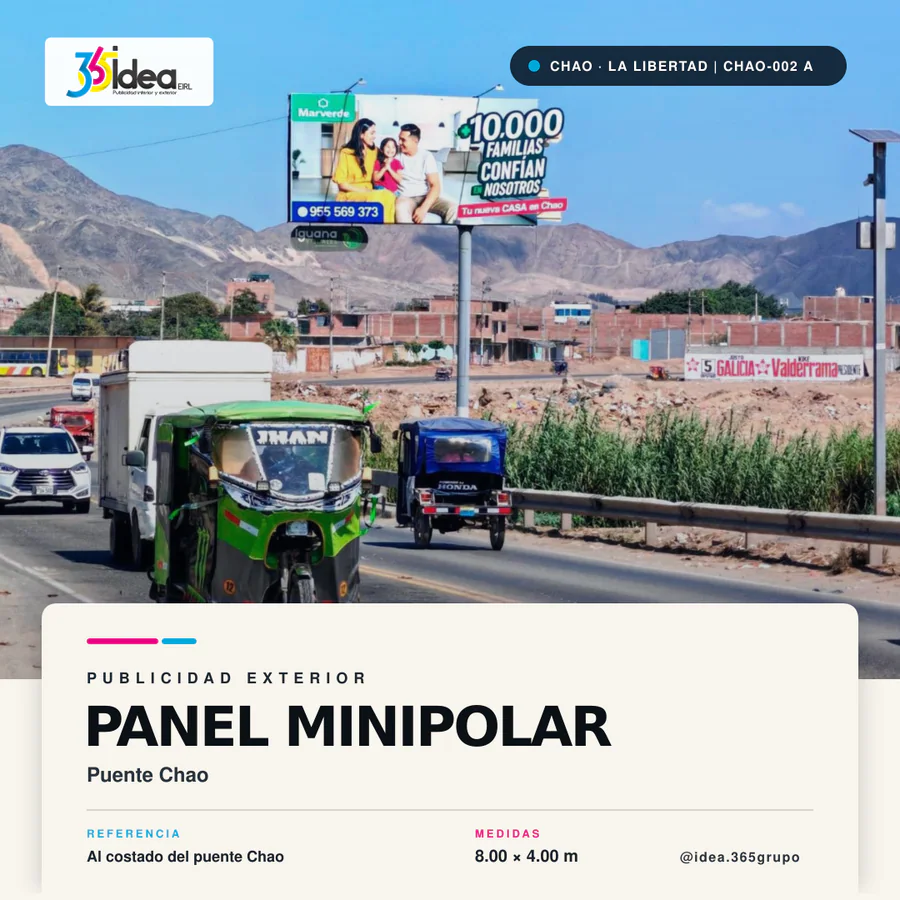 Panel publicitario CHAO-002, cara A