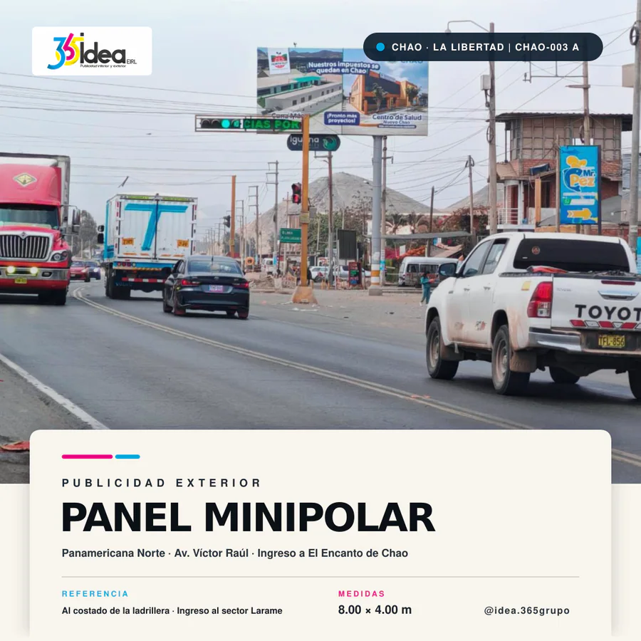 Panel publicitario CHAO-003, cara A