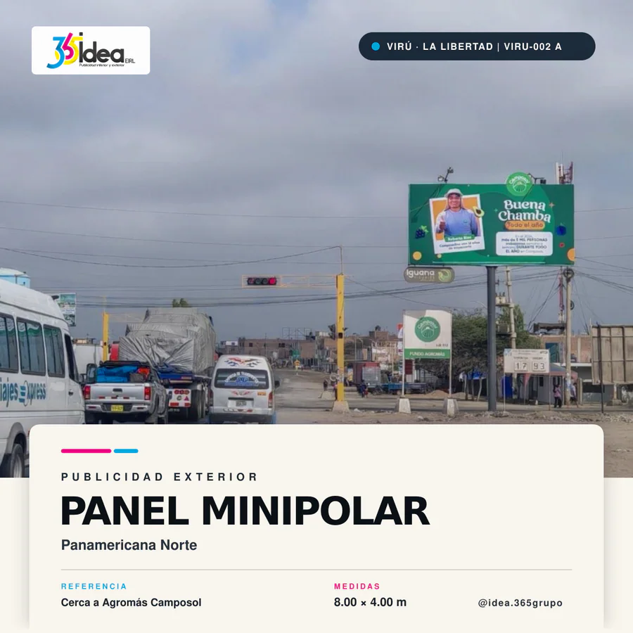 Panel publicitario VIRU-002, cara A